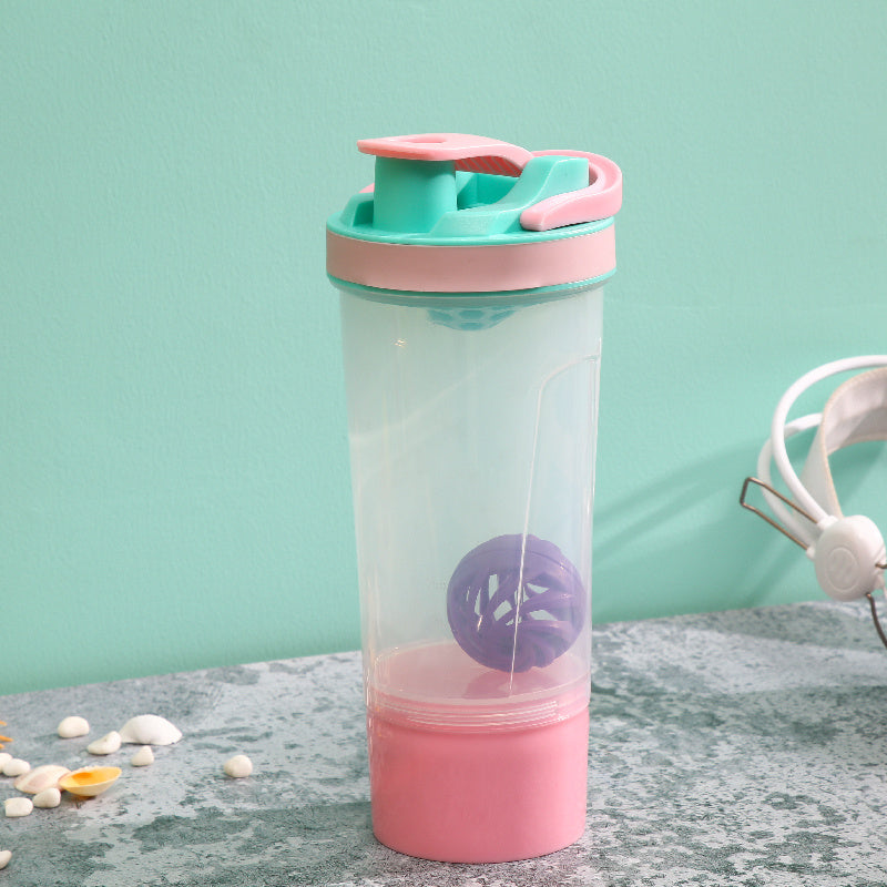 Sports bottle mixing ball shake cup